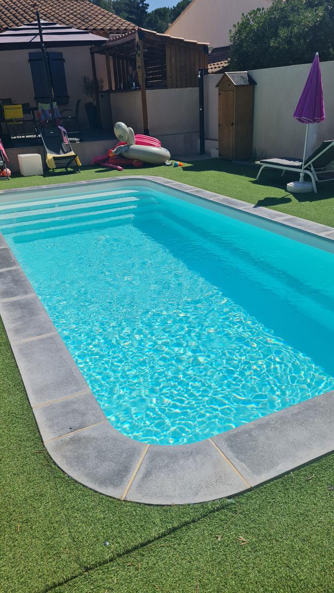 Hossegor Piscine à fond plat de 7,00 m x 3,00 m x 1,50 m