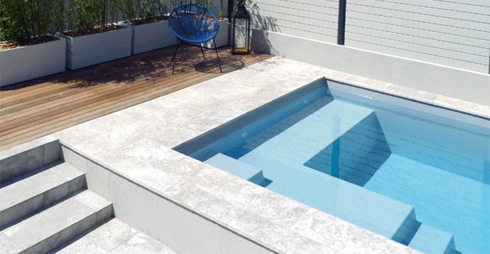 Amance Piscine à fond plat de 6 m x 3 m x 1,50 m