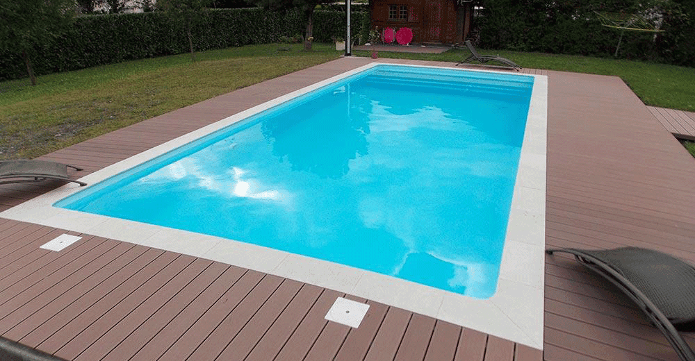 Souston Piscine à fond plat de 8,50 m x 4,30 m x 1,55 m