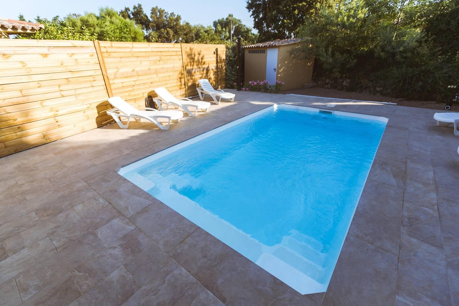 Bahamas Piscine à fond plat de 5,70 m x 3,20 m x 1,40 m