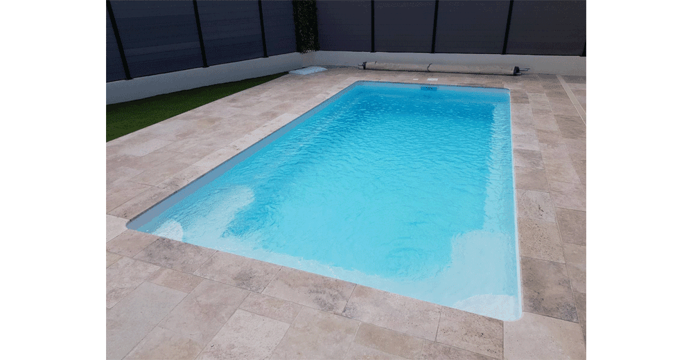 Baleares Piscine à fond progressif de 8 m x 4 m x 0,90 à 1,70 m