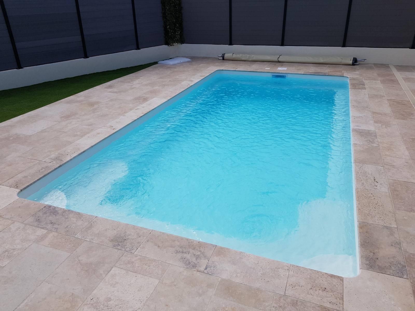 Baleares Piscine à fond progressif de 8,00 m x 4,00 m x 0,90 à 1,70 m