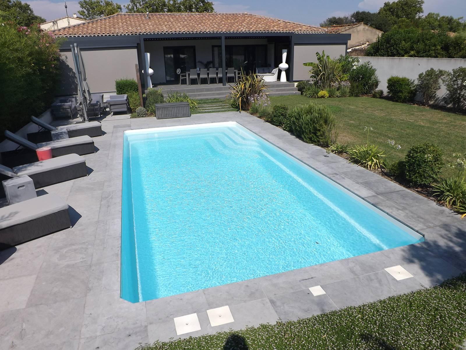 Bali Piscine à fond plat de 10,00 m x 4,00 m x 1,50 m