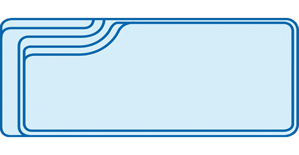 Bali Piscine à fond plat de 10,00 m x 4,00 m x 1,50 m