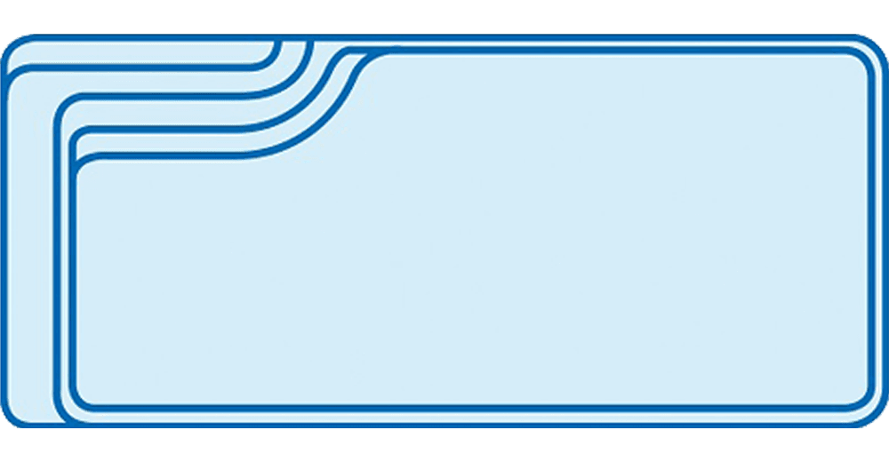 Bermudes Piscine à fond plat de 9 m x 4 m x 1,50 m