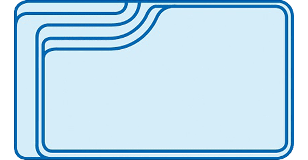 Borneo Piscine à fond plat de 7,00 m x 4,00 m x 1,50 m
