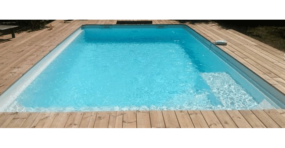 Castella Piscine à fond plat de 7,95 m x 3,70 m x 1,45 m