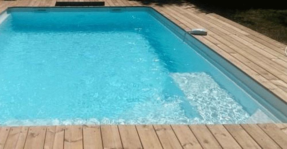 Castella Piscine à fond plat de 7,95 m x 3,70 m x 1,45 m
