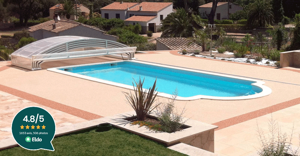 Corsica Piscine à fond plat de 10,00 m x 4,10 m x 1,50 m
