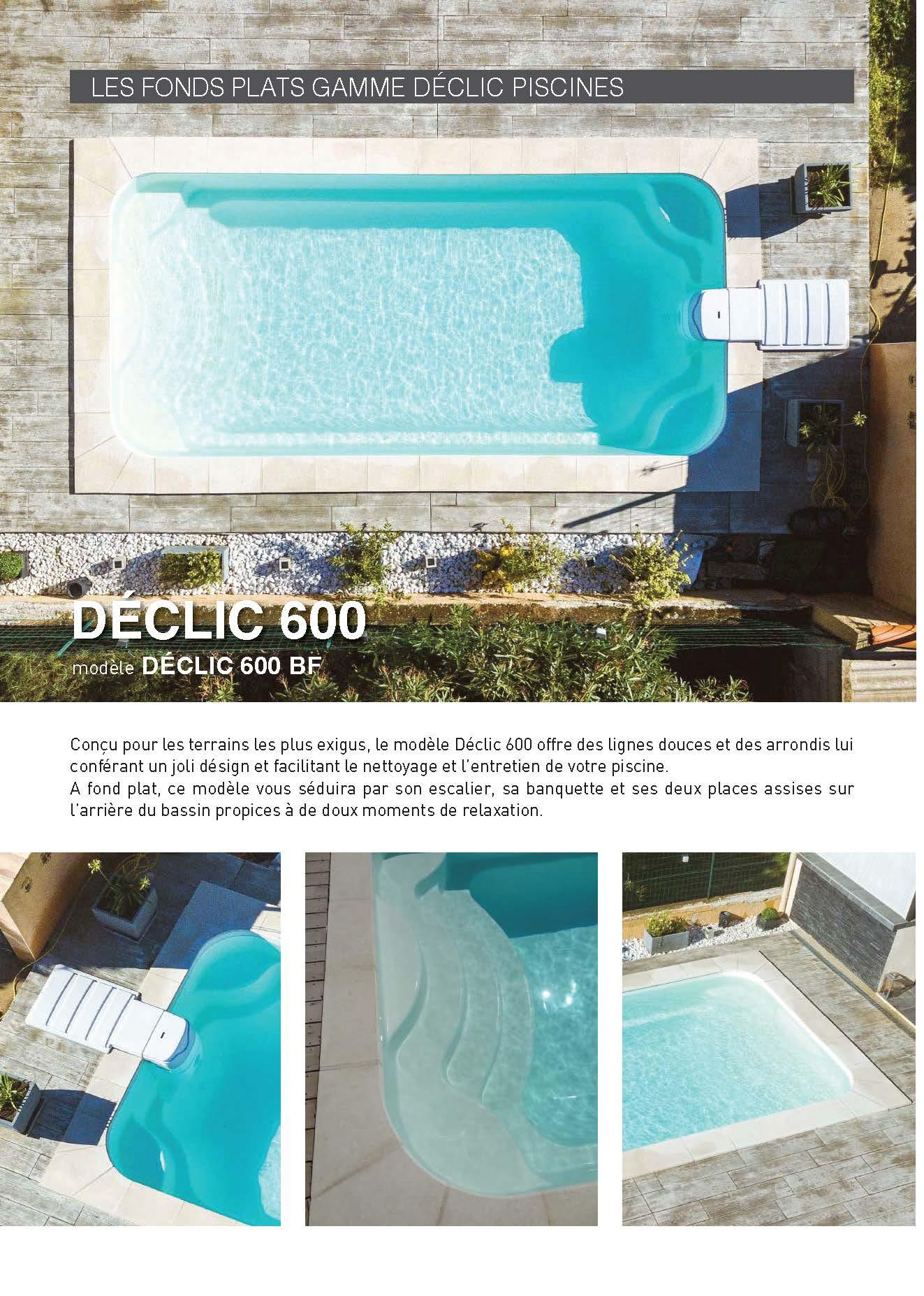 Déclic 850 Piscine à fond plat de 8,50 m x 3,40 m x 1,50 m