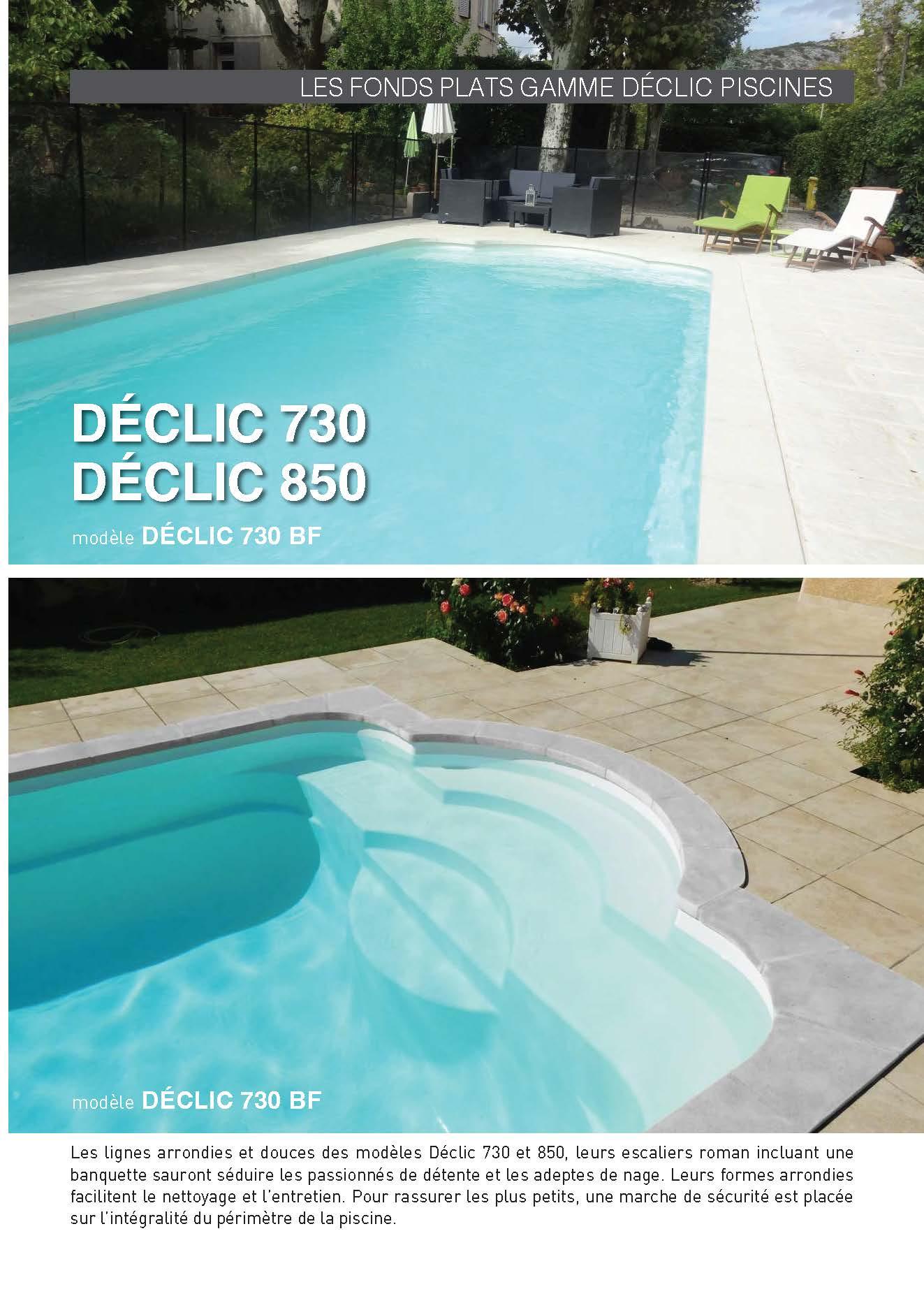 Déclic 850 Piscine à fond plat de 8,50 m x 3,40 m x 1,50 m