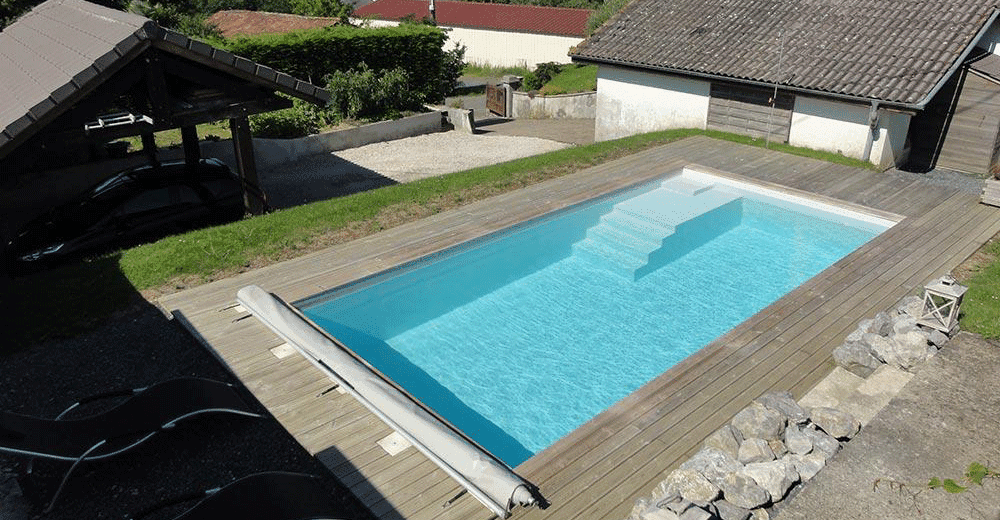 Catarina Piscine à fond plat de 5,70 m x 2,95 m x 1,50 m