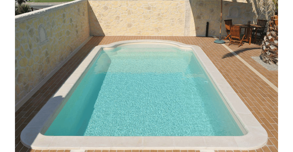 Chypre Piscine à fond plat de 6,70 m x 3,20 m x 1,40 m