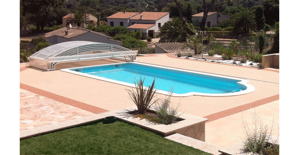 Corsica Piscine à fond plat de 10 m x 4,10 m x 1,50 m