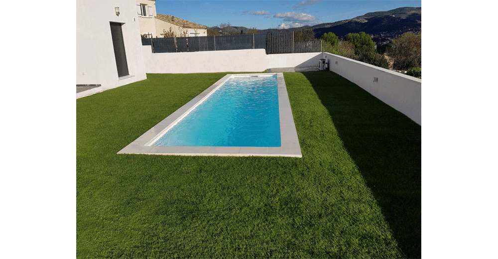 Couloir de nage Piscine à fond plat de 10 m x 2,40 m x 1,50 m
