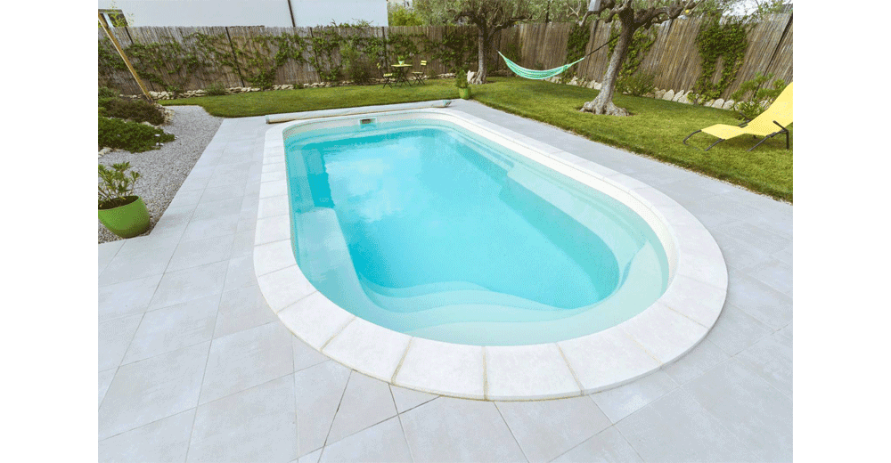 Cuba Piscine à fond plat de 7 m x 3,70 m x 1,50 m