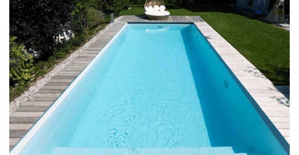 Ermitao Piscine à fond plat de 7,90 m x 3,80 m x 1,50 m