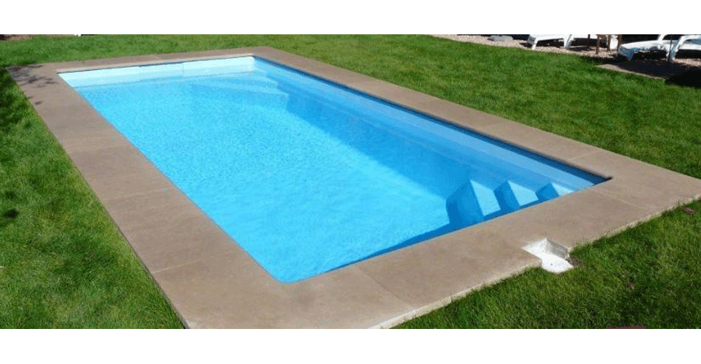 Esparbe Piscine à fond plat de 5,80 m x 2,70 m x 1,45 m