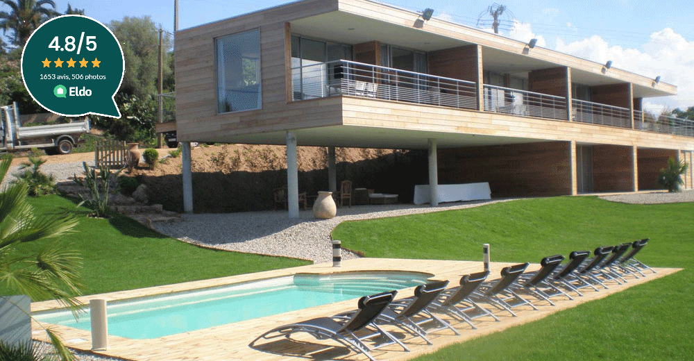 Fidji ou Capri Piscine à fond plat de 8,10 m x 3,90 m