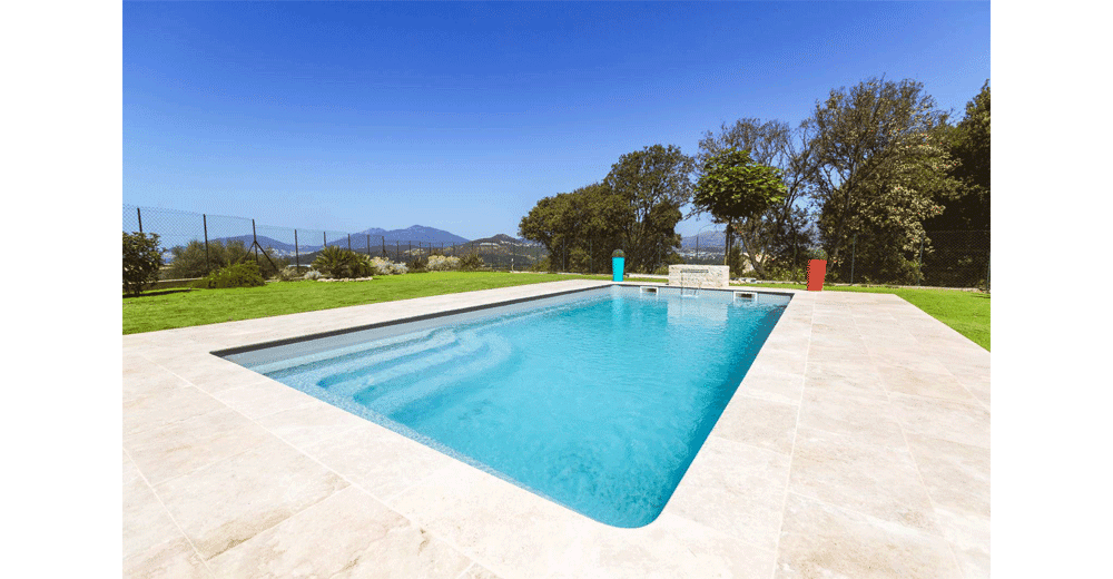 Feroe Piscine à fond plat de 8 m x 4,00 m x 1,50 m