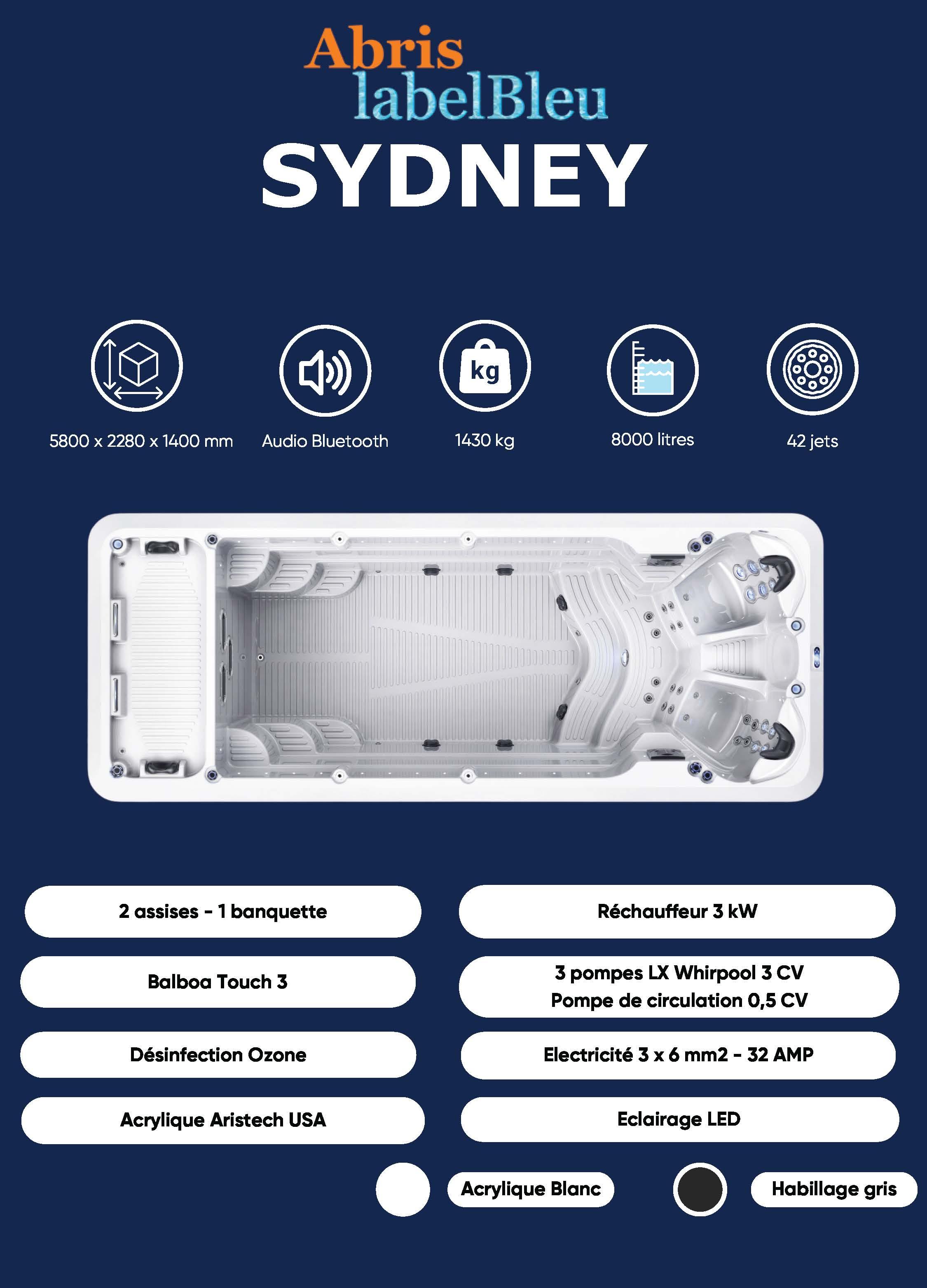 SPA Sydney SPA de nage mono-zone