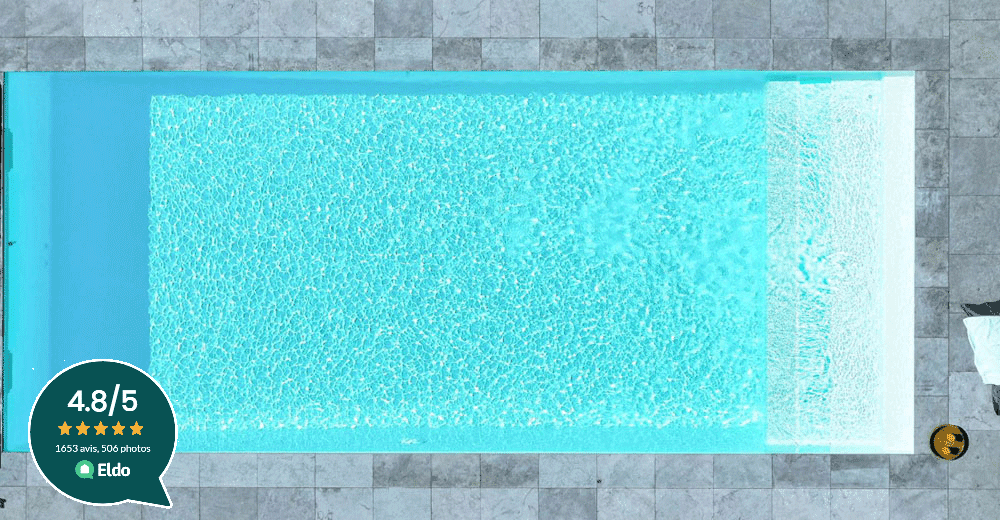 Guadeloupe Piscine à fond plat de 9,00 m x 4,20 m x 1,50 m