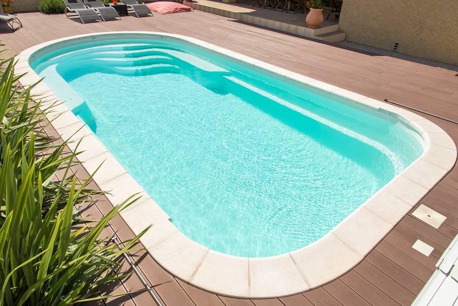 Jamaique Piscine à fond plat de 8 m x 3,70 m x 1,50 m