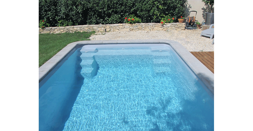 Jersey Piscine à fond plat de 6,30 m x 3,20 m x 1,40 m