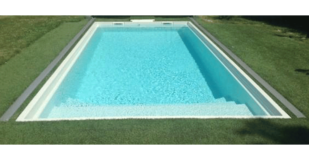 Lanós Piscine à fond plat de 9 m x 3,70 m x 1,50 m