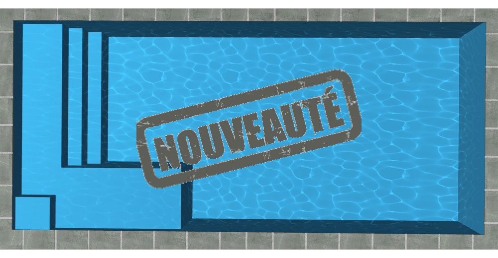 Leman Piscine à fond plat de 8 m x 3,80 m x 1,50 m