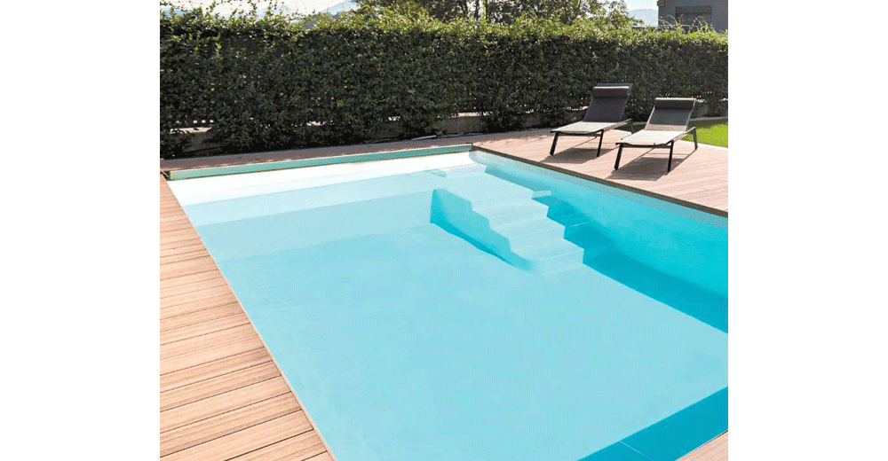 Leman Piscine à fond plat de 8 m x 3,80 m x 1,50 m