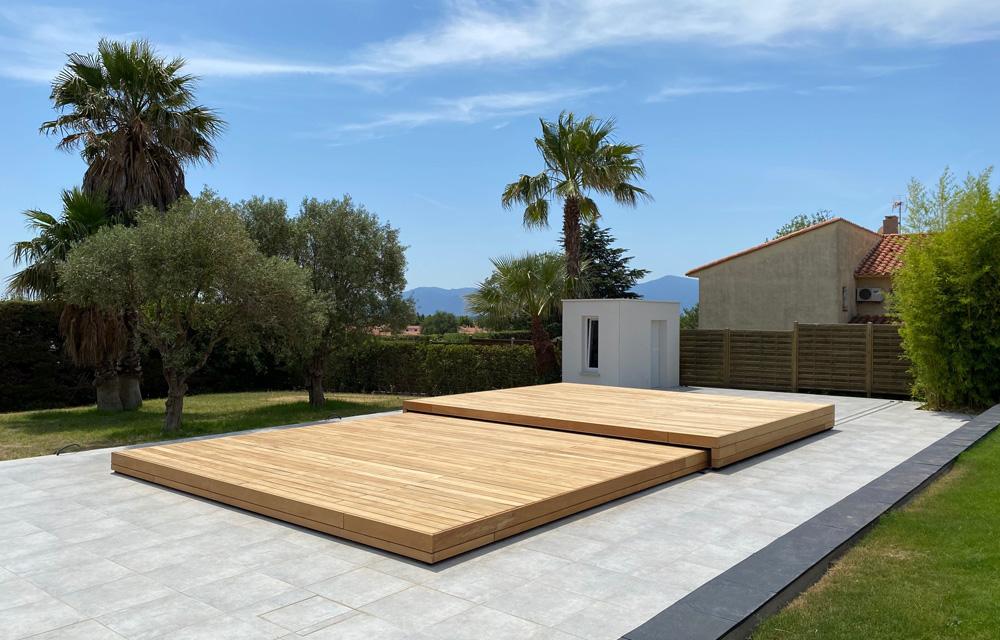 Ouverture longueur 2 plateaux gigognes L'art de moduler votre espace piscine sur un petit espace