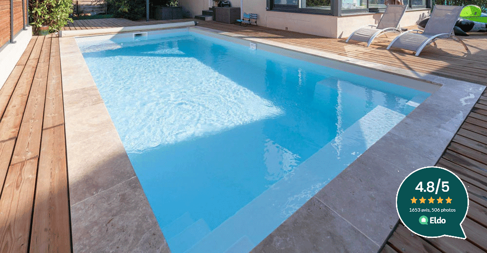 Maui Piscine à fond plat de 7,00 m x 3,50 m x 1,40 m