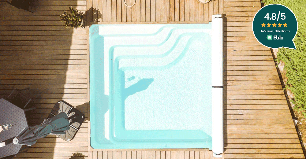 Mayotte Piscine à fond plat de 4,20 m x 4 m x 1,50 m