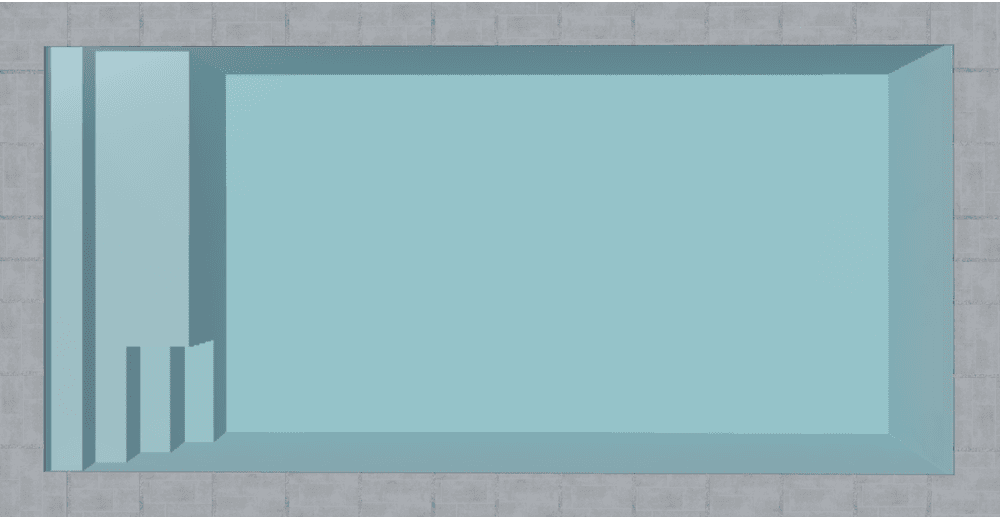 Millaud Piscine à fond plat de 7 m x 3,50 m x 1,50 m