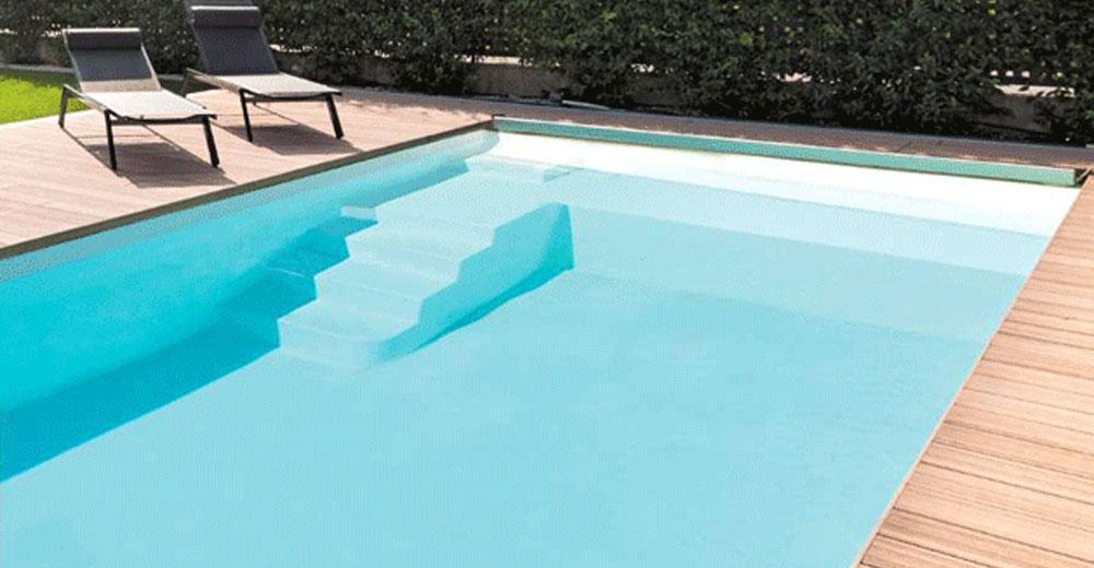 Naussac Piscine à fond plat de 10 m x 4,20 m x 1,50 m