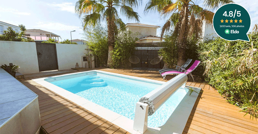 Minorque Piscine à fond plat de 4,60 m x 2,30 m x 1,30 m