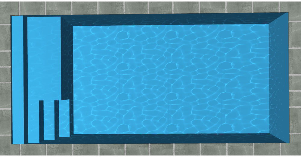 Mirande Piscine à fond plat de 6 m x 3 m x 1,50 m