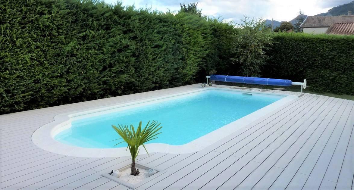 Malte Piscine à fond plat de 7,70 m x 3,20 m x 1,40 m