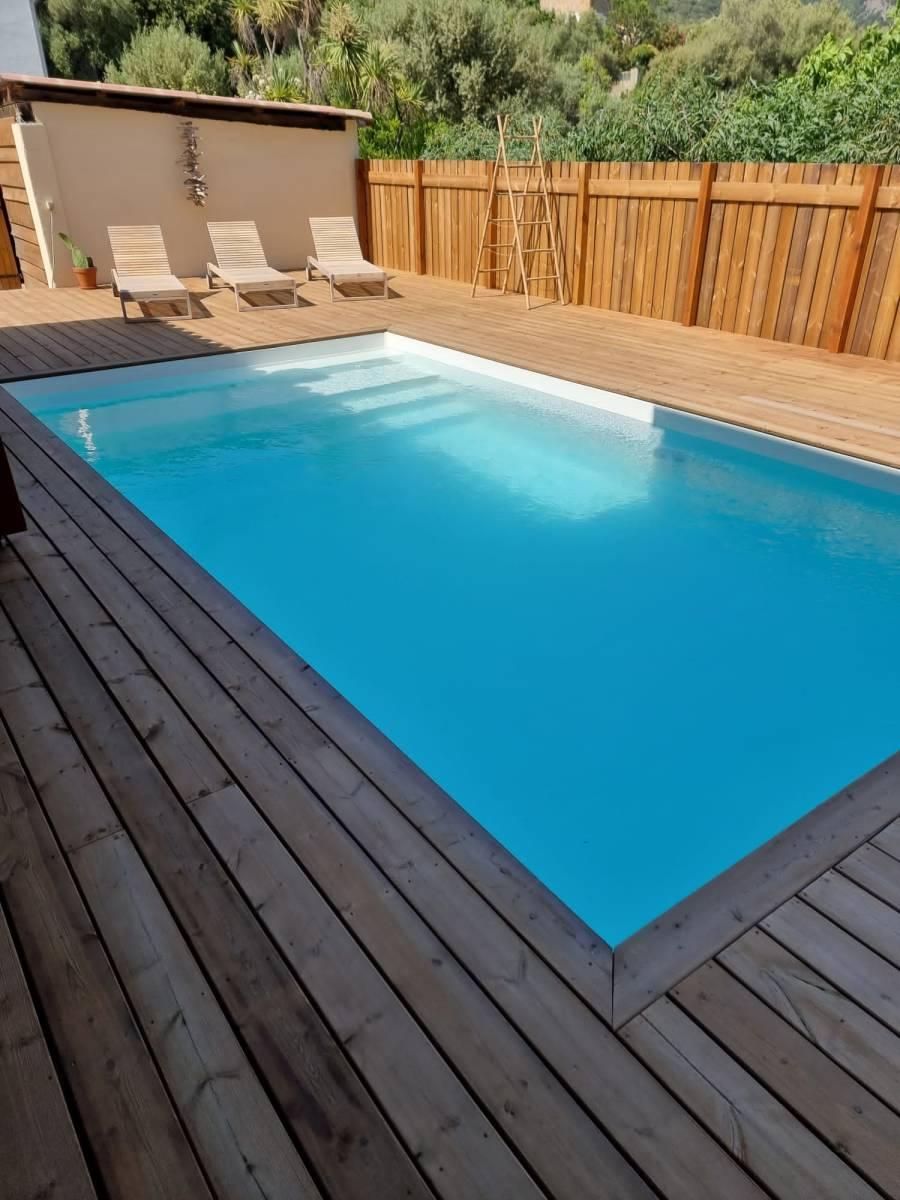 Martinique Piscine à fond plat de 7,00 m x 4,20 m x 1,50 m