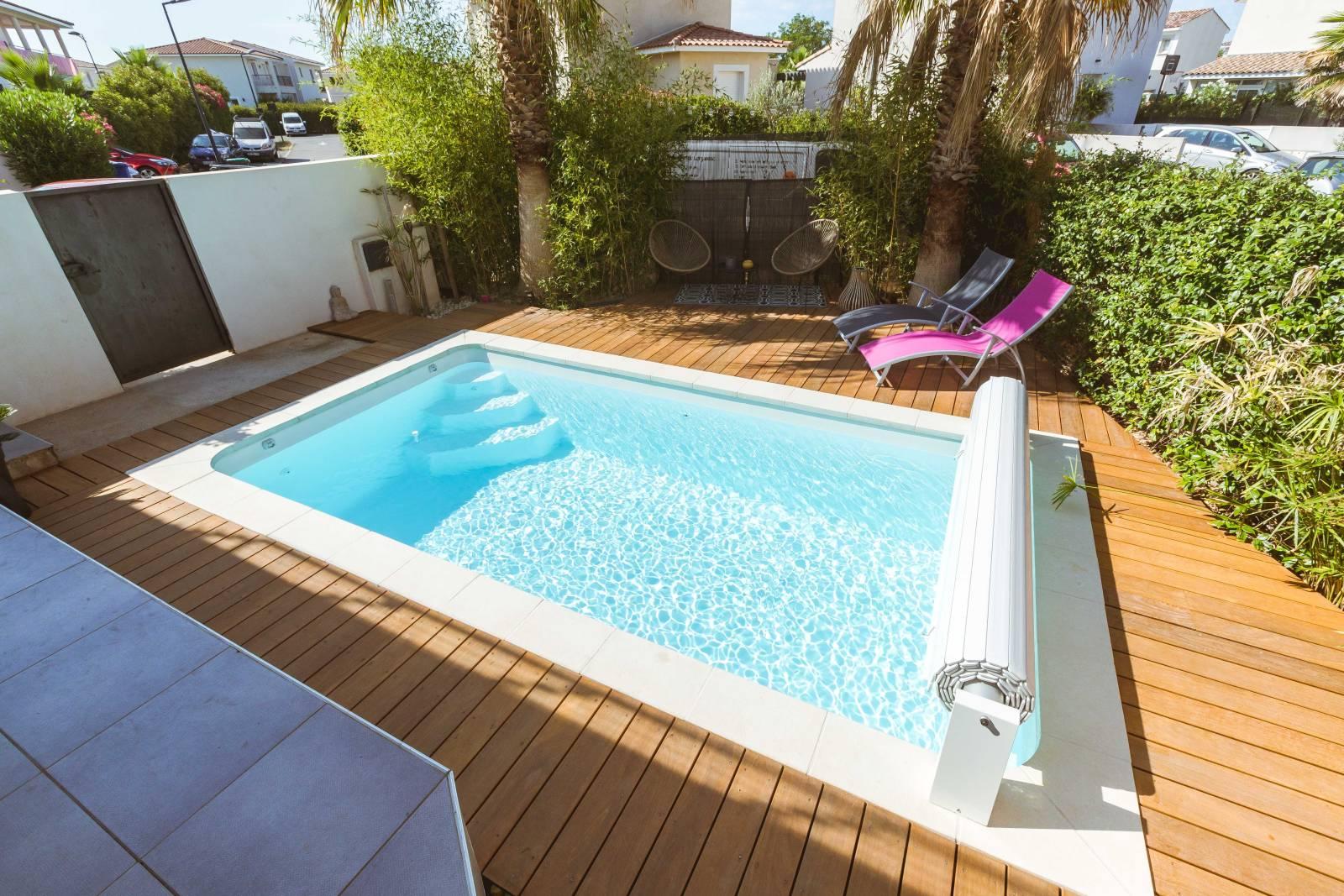 Minorque Piscine à fond plat de 4,60 m x 2,30 m x 1,30 m