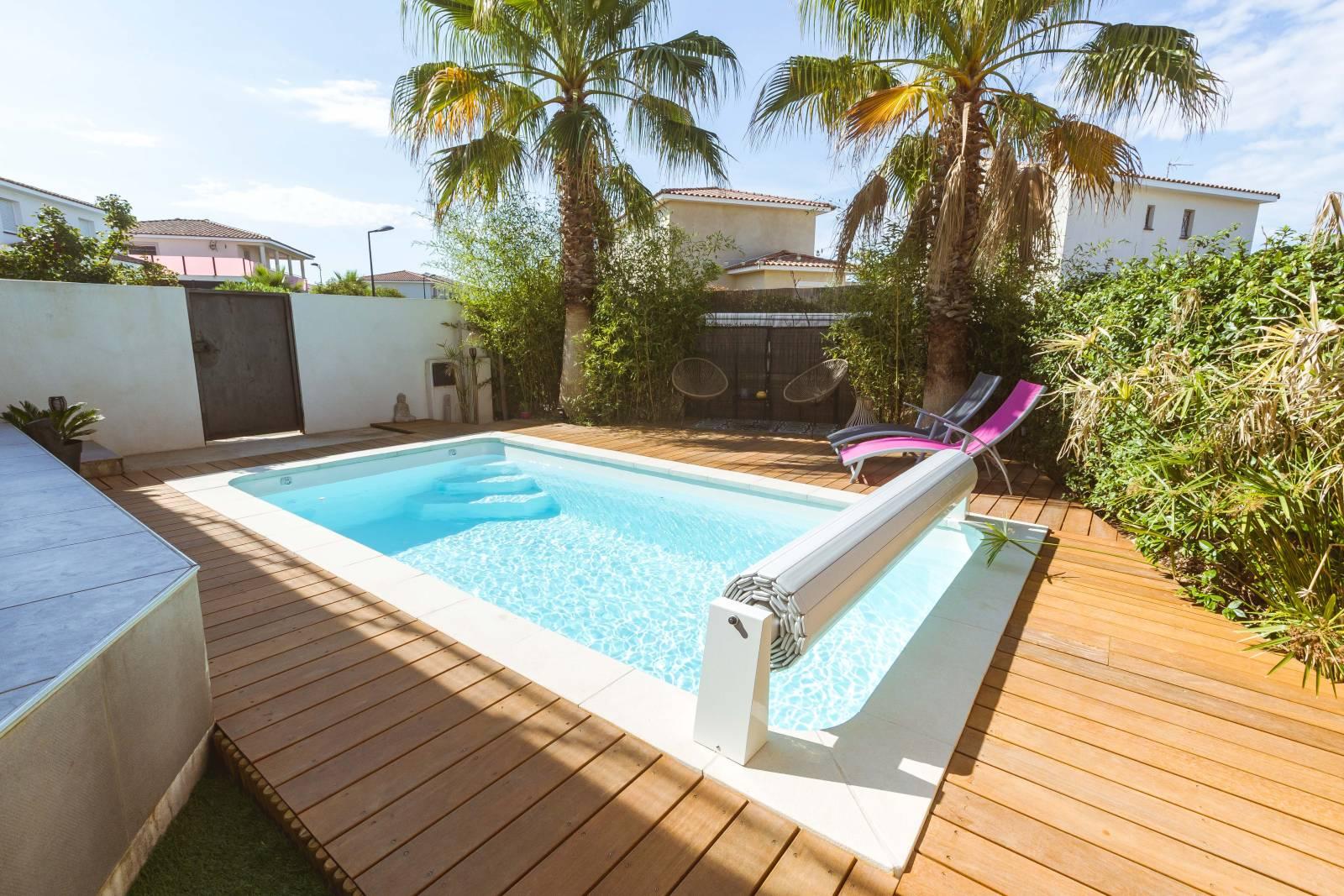 Minorque Piscine à fond plat de 4,60 m x 2,30 m x 1,30 m