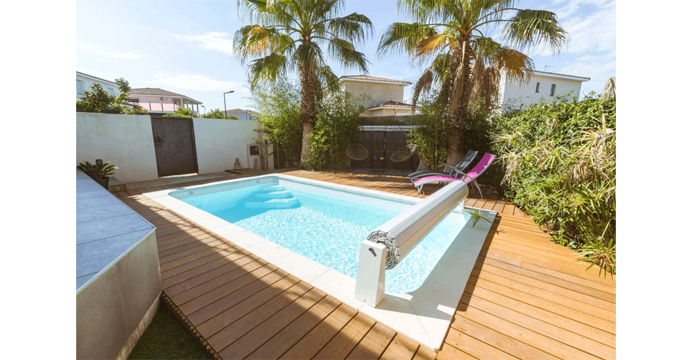 Minorque Piscine à fond plat de 4,60 m x 2,30 m x 1,40 m