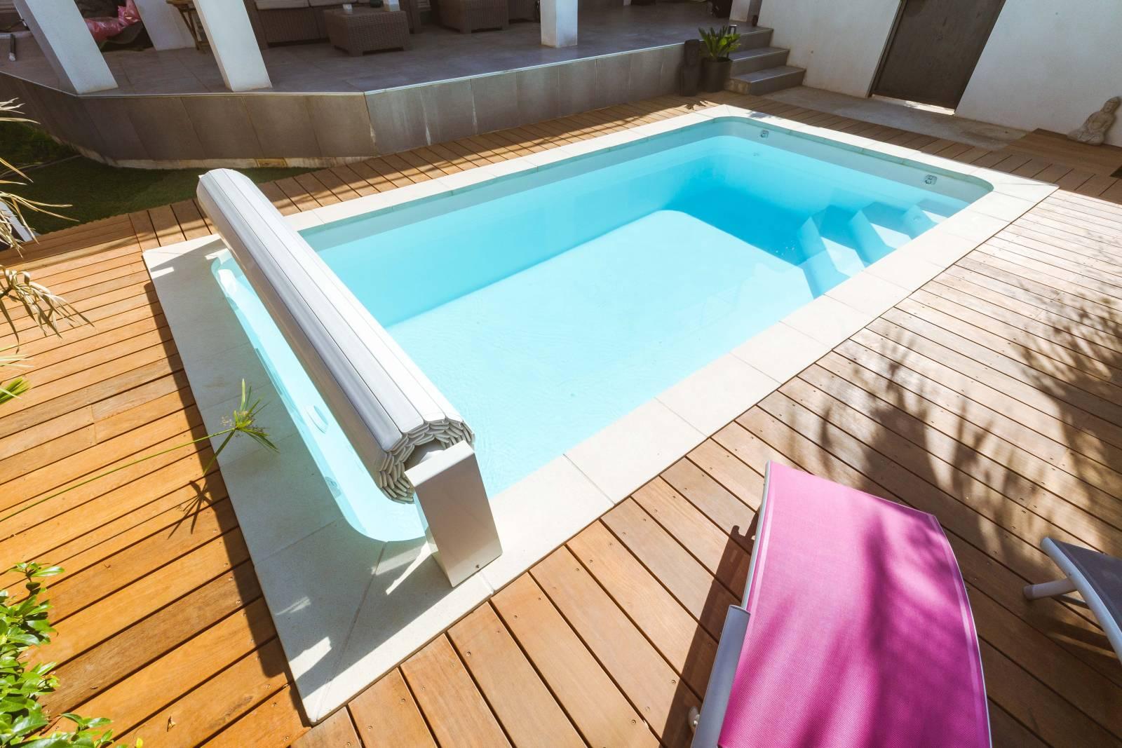 Minorque Piscine à fond plat de 4,60 m x 2,30 m x 1,30 m