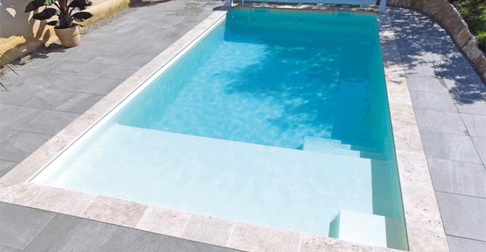Pradelou Piscine à fond plat de 8,10 m x 4 m x 1,50 m