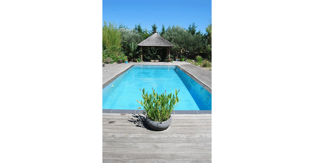Rabacco Piscine à fond plat de 10,30 m x 4,30 m x 1,55 m