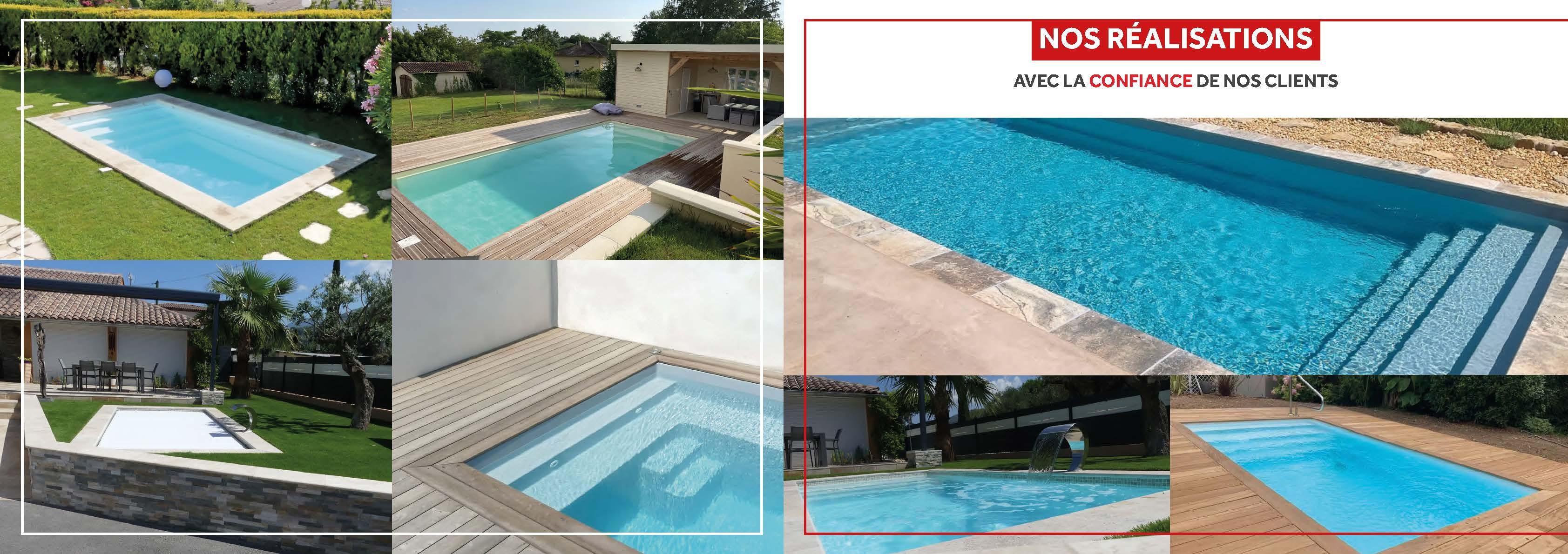 Naussac Piscine à fond plat de 10 m x 4,20 m x 1,50 m