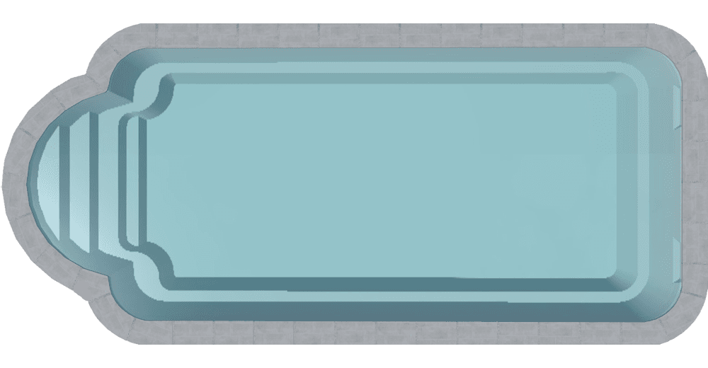 Sainte-Anne Piscine à fond plat de 9 m x 4,00 m x 1,60 m