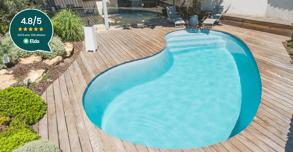 Seychelles Piscine à fond plat de 7,80 m x 3,80 m x 1,45 m