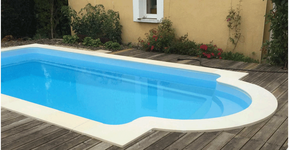 Sainte-Hélène Piscine à fond progressif de 6,50 m x 2,90 m x 1,15 à 1,75 m